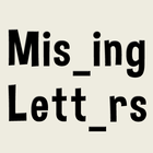 Lettres manquantes icône
