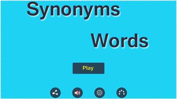 Synonyms/thesaurus Words Learning Affiche