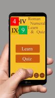 Roman Numerals Learn and Quiz poster