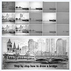 Easy steps to draw bridges with a pencil icon