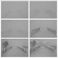 Easy steps to draw bridges with a pencil screenshot 3