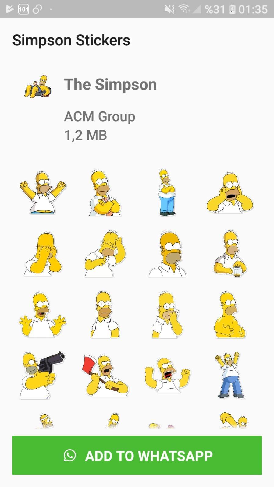 Simpsons Whatsapp Sticker For Android Apk Download