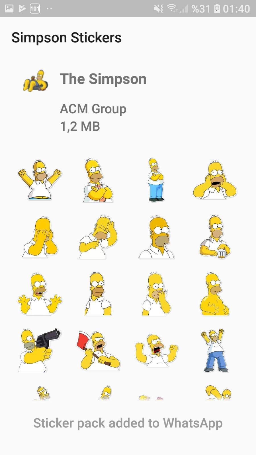 Simpsons WhatsApp Sticker APK for Android Download