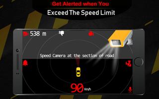 Detector de cámara de velocidad GPS: velocímetro Poster