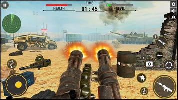 军事战争的枪- 军队游戏 枪游戏：枪战 离线射击 截图 1