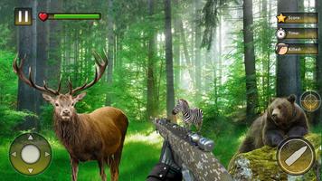 Poster caccia di animali selvatici