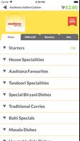 Aashiana Indian Cuisine M34 স্ক্রিনশট 1