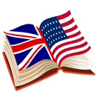 Livres anglais, dictionnaire f icône