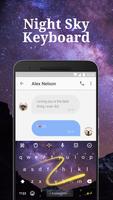 Night Sky Emoji Keyboard Theme for Facebook Ekran Görüntüsü 3