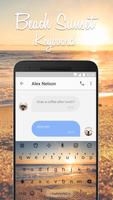 Beach Sunset Keyboard Theme & Emoji Keyboard imagem de tela 1