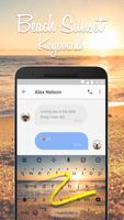 Beach Sunset Keyboard Theme & Emoji Keyboard imagem de tela 3