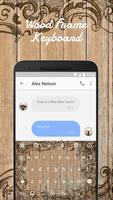 Wood Frame Emoji Keyboard Theme for Instagrm imagem de tela 1