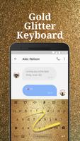 Gold Glitter Emoji Keyboard Theme for Twitter imagem de tela 3