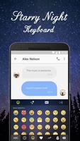 Starry Night Keyboard & Emoji Keyboard Cartaz