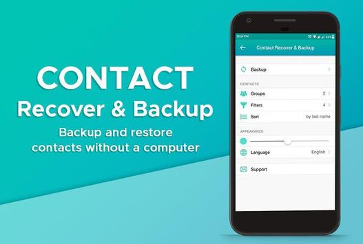 Contact Backup - Recover All Deleted Contacts Free poster