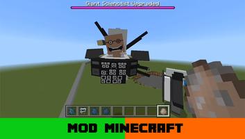 Scientist skibidi in minecraft poster