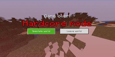 Hardcore Mod for Minecraft pe Poster