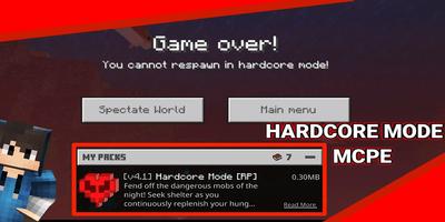 Hardcore Mod for Minecraft pe captura de pantalla 1