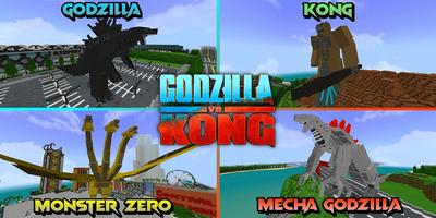 Godzilla vs Kong Mod for Minec Affiche