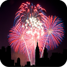 City Fireworks Live Wallpaper icône