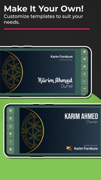 Islamic Business Card Maker صانع البطاقة الإسلامية screenshot 2