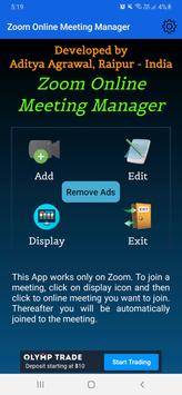 Zoom Online Meeting Manager poster