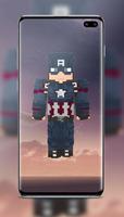 Captain America Minecraft Skin capture d'écran 1