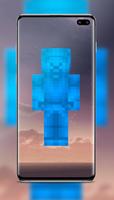 Blue Minecraft Skin โปสเตอร์