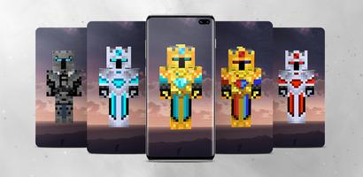 Frost Diamond Minecraft Skin plakat