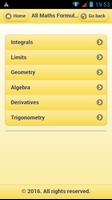 All Maths Formulas Affiche