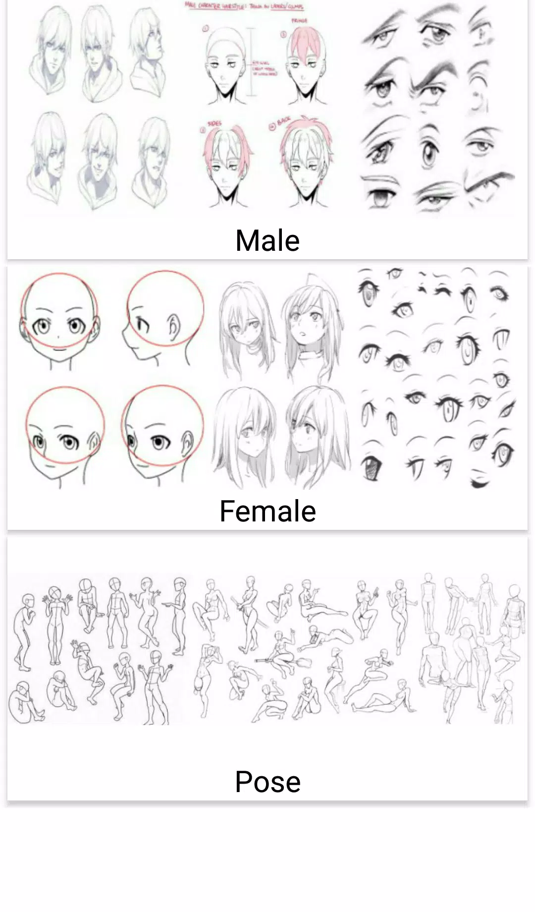 Anime Girl Poses - Free Drawing References