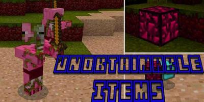 Unobtainable Items Addon MCPE poster