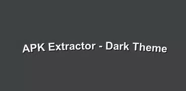 APK Extractor - Dark Theme