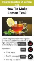 Health Benefits Of Lemon Tea capture d'écran 2