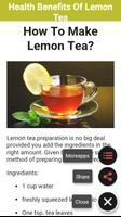 Health Benefits Of Lemon Tea اسکرین شاٹ 2