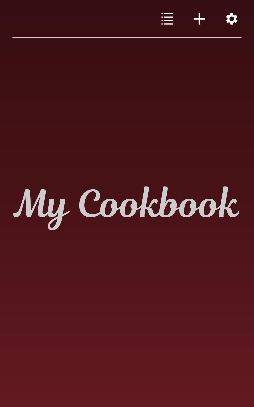 My Cookbook.
