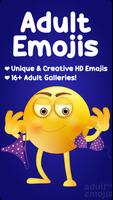 Adult Emoji Sticker Keyboard f постер