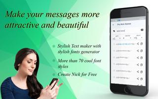 Stylish Fonts - Cute Emoticons تصوير الشاشة 1