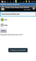 AdvGen Contact Exporter capture d'écran 1