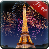 Eiffel Tower Fireworks LWP ícone