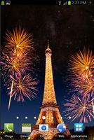 Eiffel Tower Fireworks LWP পোস্টার