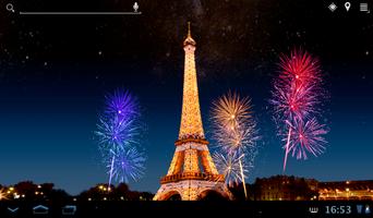 Eiffel Tower Fireworks LWP 스크린샷 1