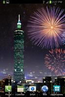 Taipei Taiwan Firework LWP Affiche