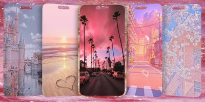 pink aesthetic wallpaper Affiche