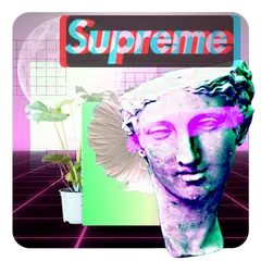 Aesthetic Photo Editor – Glitch Vaporwave Stickers