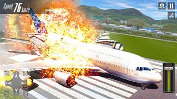 飛行機墜落事故 フライトシミュレータ 飛行機ゲーム スクリーンショット 1