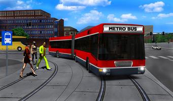 Real City Metro Bus 3D-simulatiespel screenshot 2