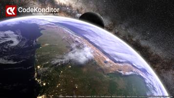 Earth & Moon 3D Wallpaper PRO Ekran Görüntüsü 2