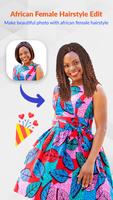 African Female Hairstyle Edit Plakat