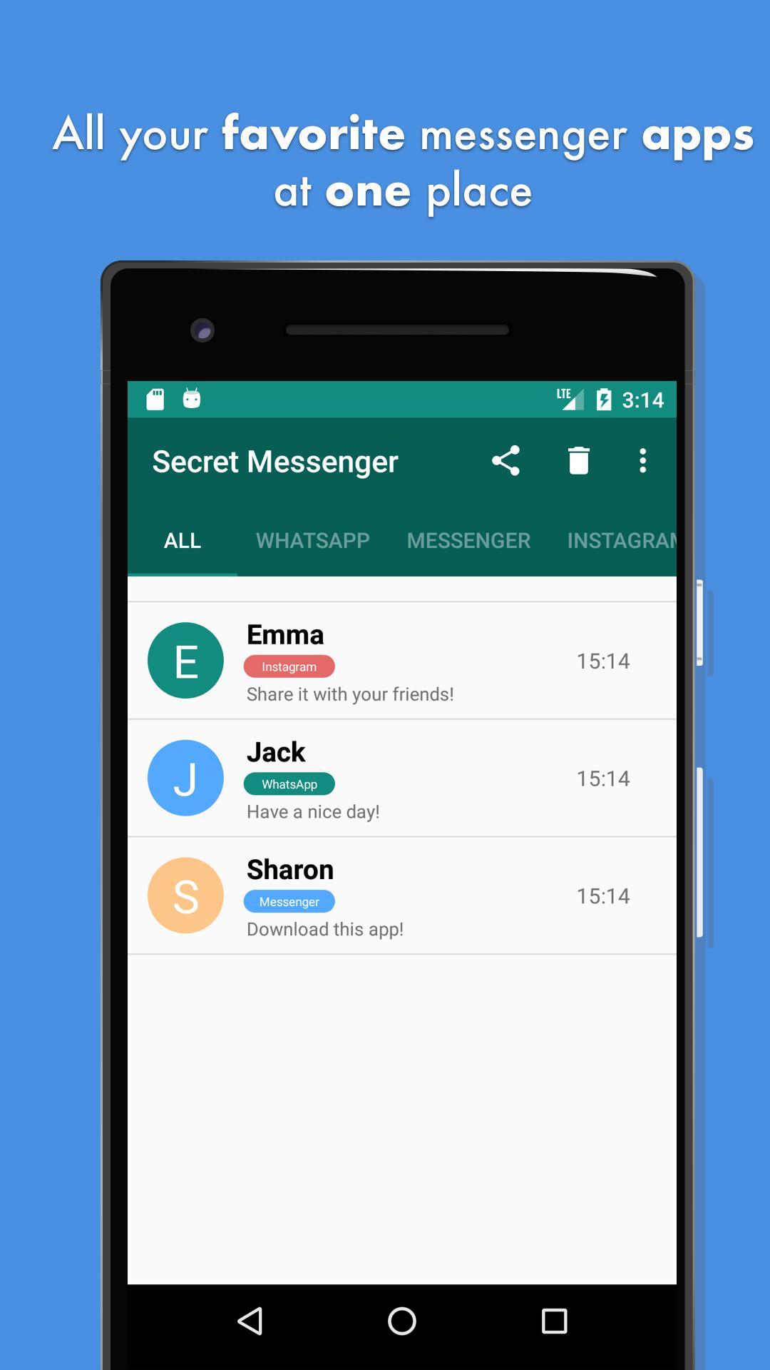 Secret messenger app android